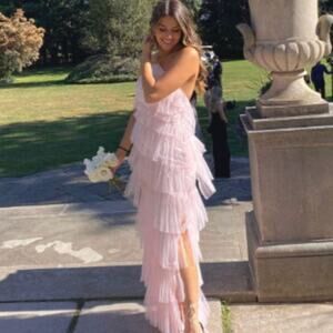 Tulle tiered gown the bar